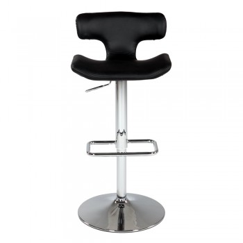 0623 Pneumatic Gas Lift Swivel Stool, Black by Chintaly Imports