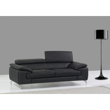 A973 Italian Leather Sofa, Black by J&M Furniture