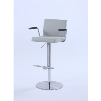 1650 Pneumatic Gas Lift Swivel Stool, Grey by Chintaly Imports