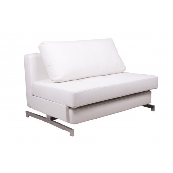 K43-1 Premium Sofa Bed, White Leatherette by J&M Furniture