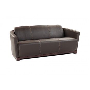 Hotel Sofa, Black Italian Leather by J&M Furniture