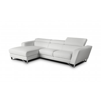 Sparta Mini Sectional, Left Arm Chaise Facing, White by J&M Furniture