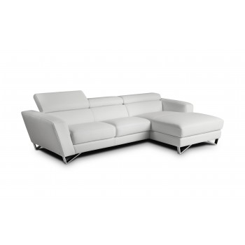 Sparta Mini Sectional, Right Arm Chaise Facing, White by J&M Furniture