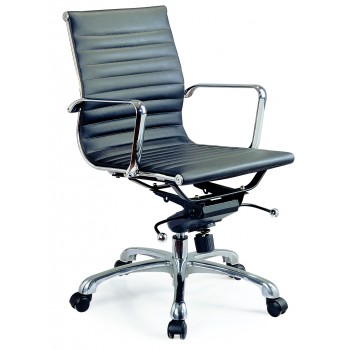 Comfy Low Back Office Chair, Black by J&M Furniture