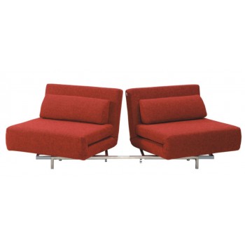 LK06-2 Premium Sofa Bed, Red Fabric by J&M Furniture