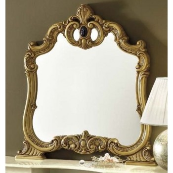 Barocco Mirror, Ivory + Gold