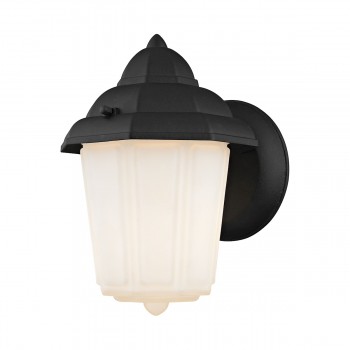 1 Light Outdoor Wall Sconce Lamp in Matte Black 2