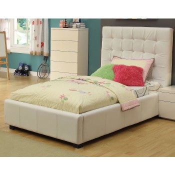 Athens Twin Size Bed, White