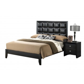 Carolina Queen Size Bed, Black