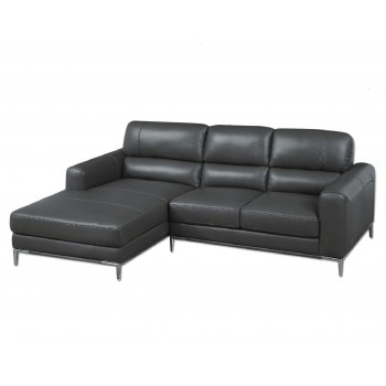 Crosby Sectional, Left Arm Chaise Facing, Elephant Gray