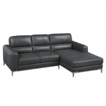 Crosby Sectional, Right Arm Chaise Facing, Elephant Gray