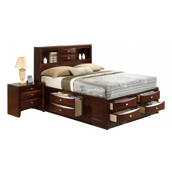 Linda King Size Bed, Merlot by Global Furniture USA