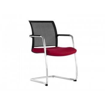 Diva Meeting Chair with Mesh Backrest & Chromed Cantilever Frame