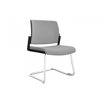 Aura Stackable Visitor Chair, Wire Steel Frame