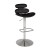 0642 Pneumatic Gas Lift Swivel Height Stool, Black by Chintaly Imports