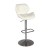 0645 Pneumatic Gas Lift Swivel Height Stool, White by Chintaly Imports