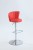 0681 Stitched Fan-Back Design Pneumatic Stool, Red