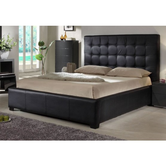 Athens Queen Size Bed, Black photo