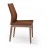 Pasha Wood Dining Chair, Solid Beech Walnut Color, Rustic Orange Camira Wool by SohoConcept Furniture