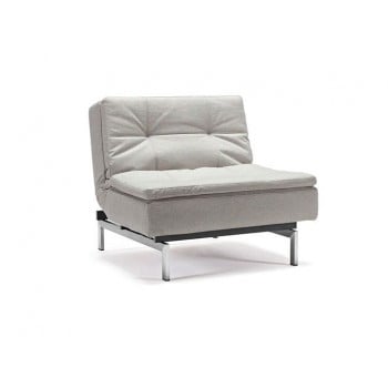 Dublexo Chair, 527 Mixed Dance Natural Fabric + Stainless Steel Legs