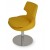 Patara Round Swivel Chair, Yellow Fabric Oslo by SohoConcept Furniture