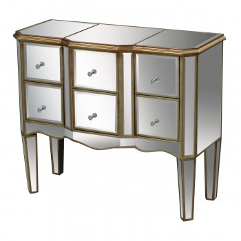 Antwerp Chest In Clear Mirror And Antique Gold