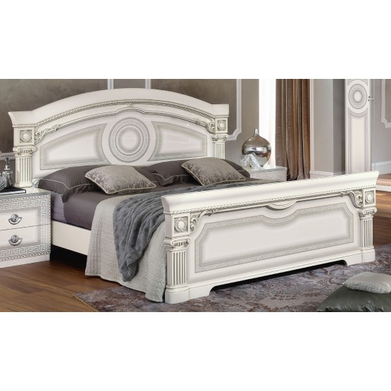 Aida Queen Size Bed, White photo