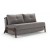 Cubed Deluxe Full Size Sofa Bed, 521 Mixed Dance Grey Fabric + Wood Legs