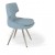 Patara Star Dining Chair, Stainless Steel, Smoke Blue Camira Wool by SohoConcept Furniture