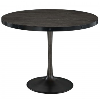 Drive Wood Top Dining Table, Black by Modway