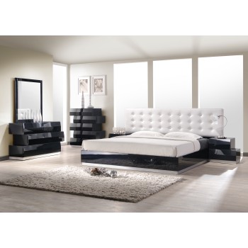 Milan Queen Size Bed, Black by J&M Furniture