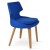 Patara Plywood Dining Chair, Natural Finish, Blue Oslo Fabric by SohoConcept Furniture