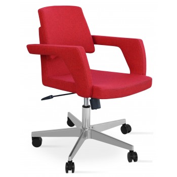 Adam Office Chair, Base A2, Red Camira Wool by SohoConcept Furniture