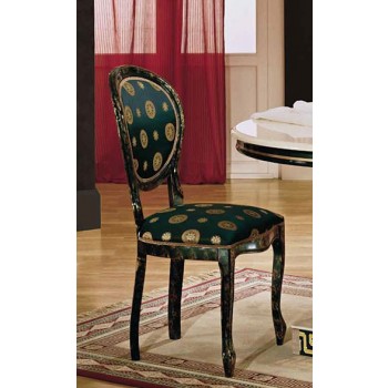 Royale Dining Side Chair, Black and Gold