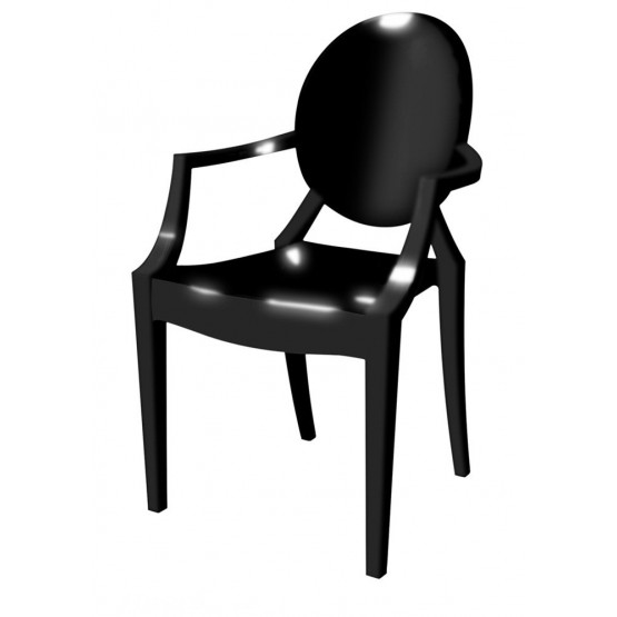 Lombare Arm Chair, Black photo