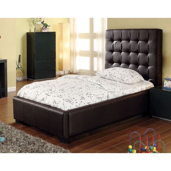 Athens Twin Size Bed, Chocolate photo