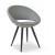 Crescent Star Chair, Black Powder Steel, Grey PPM by SohoConcept Furniture