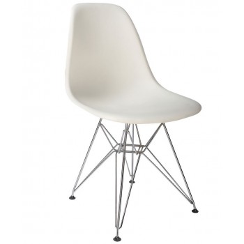 Robusto Chair, Wired Legs, White