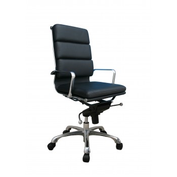 Plush High Back Office Chair, Black by J&M Furniture