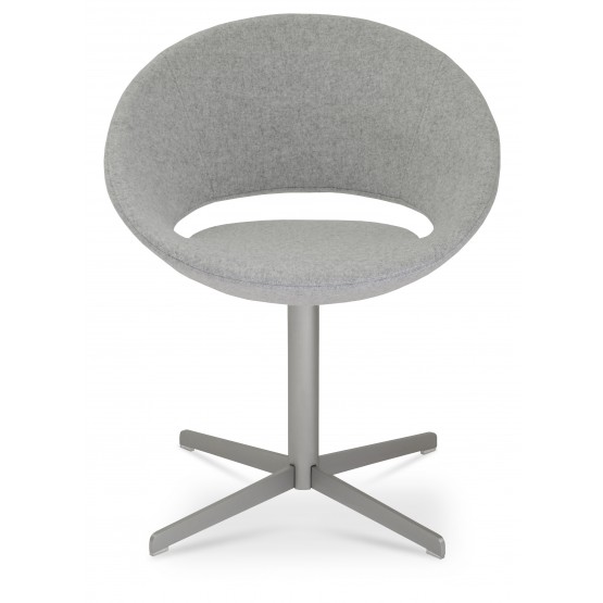 Crescent 4 Star Swivel Chair, Silver Camira Wool photo