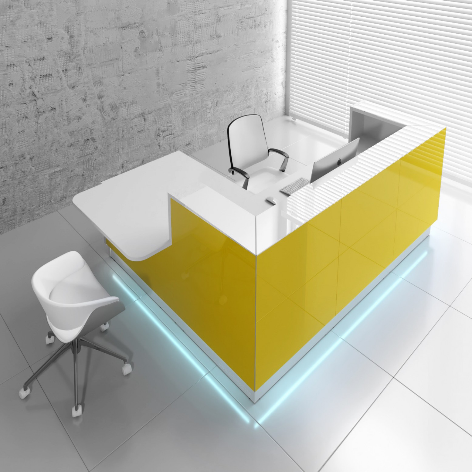 Linea Lin411p Reception Desk Yellow Buy Online At Best Price