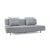 Long Horn Sofa Bed, 552 Soft Pacific Pearl Fabric