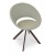 Crescent Sword Chair, Walnut Veneer Steel, Bone PPM, Large Seat by SohoConcept Furniture