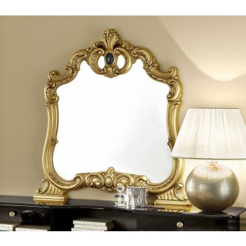 Barocco Mirror, Black + Gold