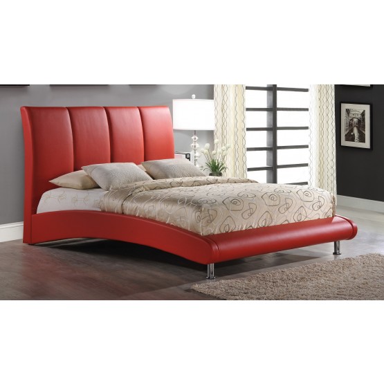 8272 Queen Size Bed, Red photo