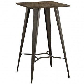 Direct Wood Bar Table, Brown by Modway