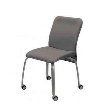Verso Visitor Armchair, 4-leg Base with Castors