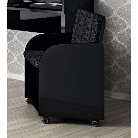Volare Vanity Chair, Black photo