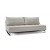 Supremax Deluxe Excess Queen Sofa Bed, 527 Mixed Dance Natural Fabric + Chromed Legs