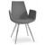 Eiffel Arm Star Chair, Stainless Steel, Grey PPM, Adjustable Foot Caps by SohoConcept Furniture